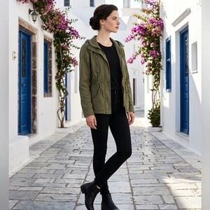 Ambiance Green Utility Cargo Adirondack Jacket Sz S